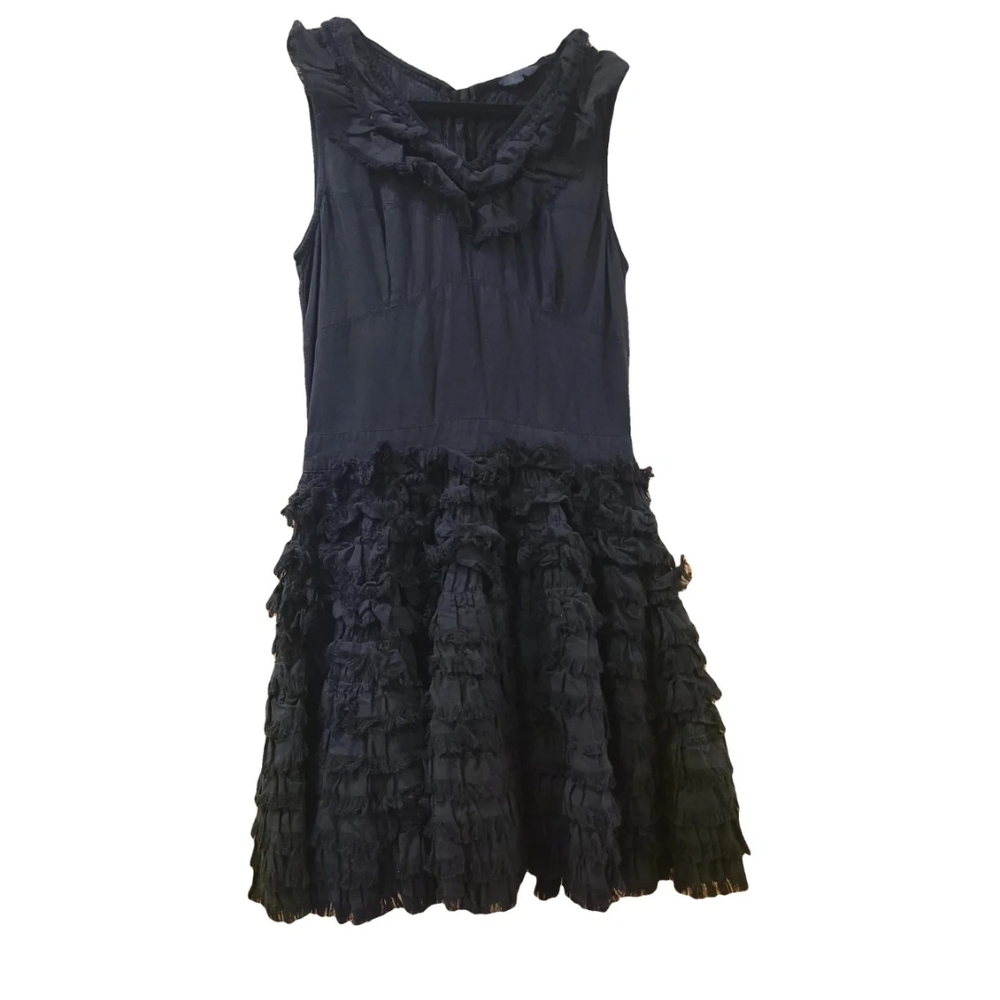 Diesel Elegant Navy Ruffled Dress